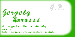 gergely marossi business card